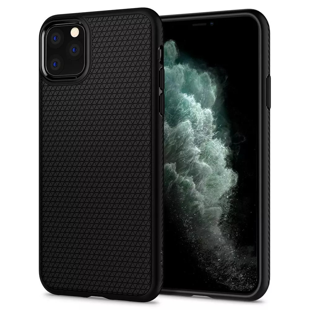 Чохол бампер Spigen Liquid Air Case for iPhone 11 Pro Matte Black