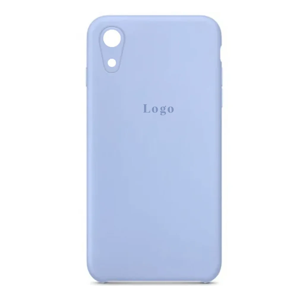 Чохол Silicone Case Square Full Camera Protective (AA) для Apple iPhone XR (Блакитний/Lilac Blue)