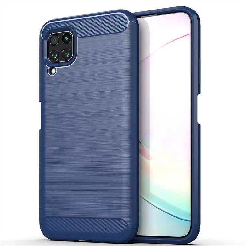 Чохол бампер Ipaky Carbon Fiber для Huawei P40 Lite Blue