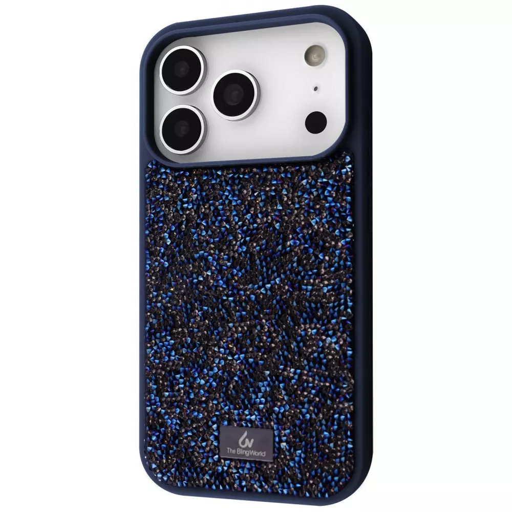 Чохол Bling World Rock Diamond (TPU) iPhone 17 Pro Max (синій)
