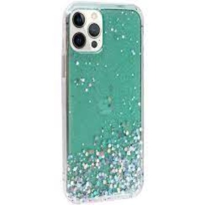 Чохол Star Glitter для Apple iPhone 12 Pro Max (прозорий/м'ятний)