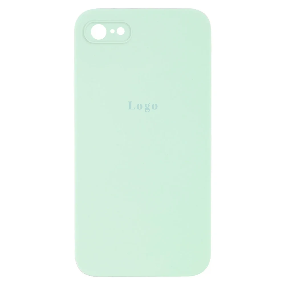 Чохол Silicone Case Square Full Camera Protective (AA) для Apple iPhone 6/6S (Light Turquoise)