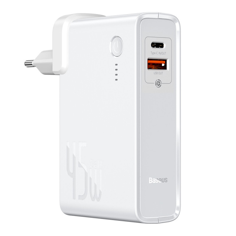 МЗП Baseus Power Station 2 in 1 10000mAh 45W + Cable Type-C to Type-C 60W (1m) - White