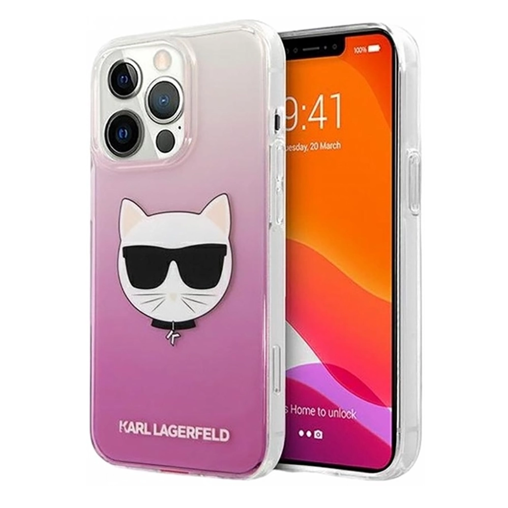 Чохол Karl Lagerfeld PC/TPU Choupette Head Case For iPhone 13 Pro Pink