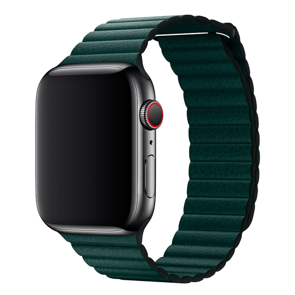 Ремінець MaiKai Leather Loop Band для Apple Watch 42/44mm - Forest Green