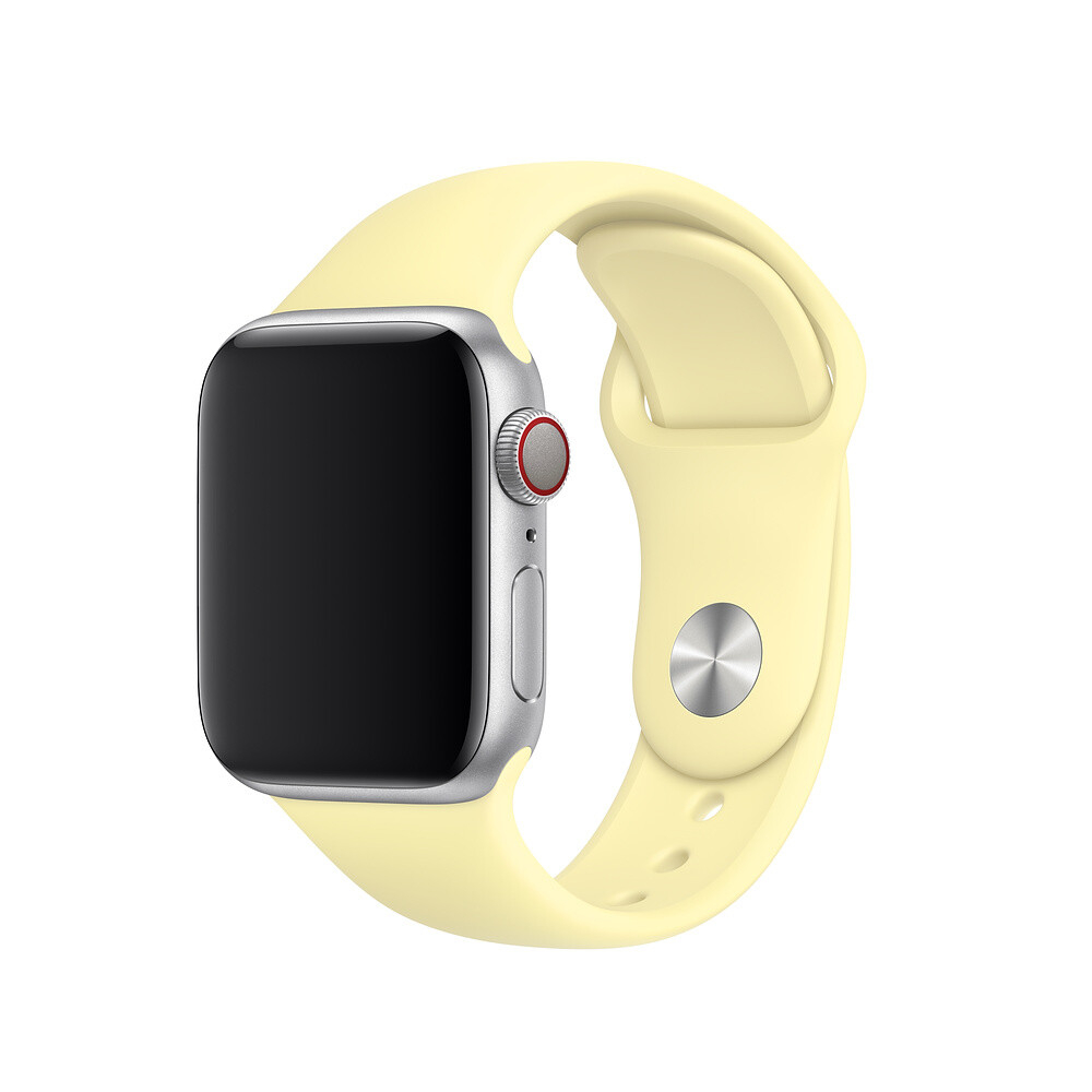 Силіконовий Ремінець для Apple Watch Sport Band 38/40mm (S/M&M/L) - (Жовтий/Mellow Yellow)