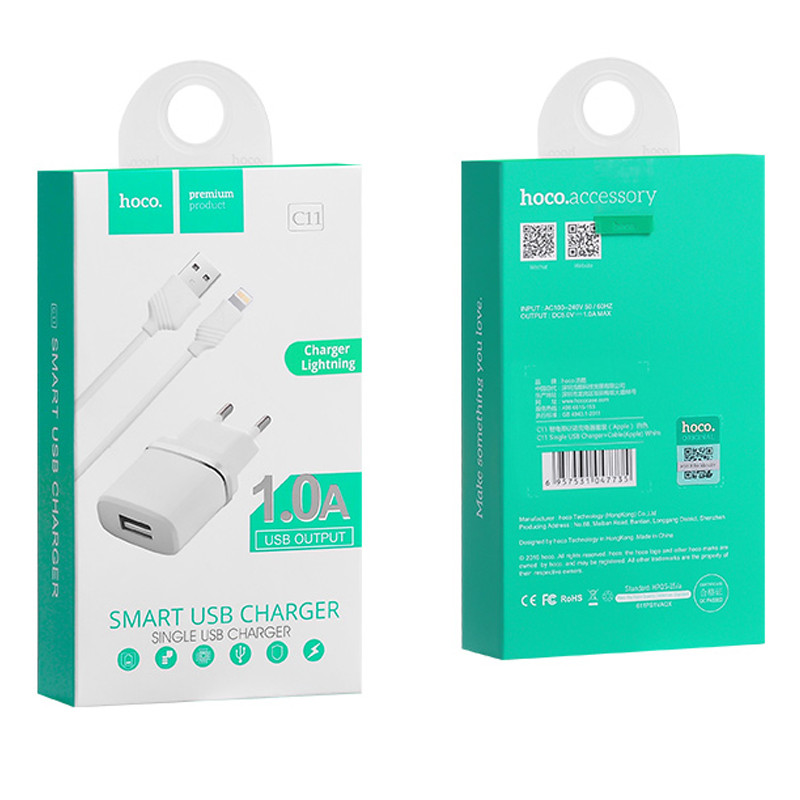 МЗП Hoco C11 1.0A 1USB (white)