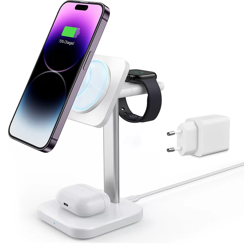 Док-станція ESR HaloLock Watch Wireless Charging Set 3-in-1 для iPhone/AirPods/Apple Watch + EU