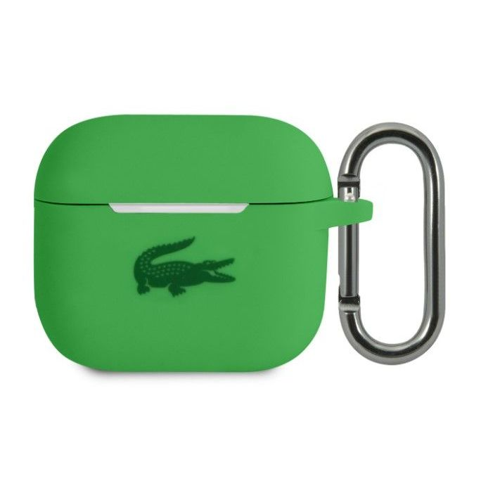 Чохол Lacoste Liquid Silicone Glossy Printing Logo Case For Airpods 3 Green