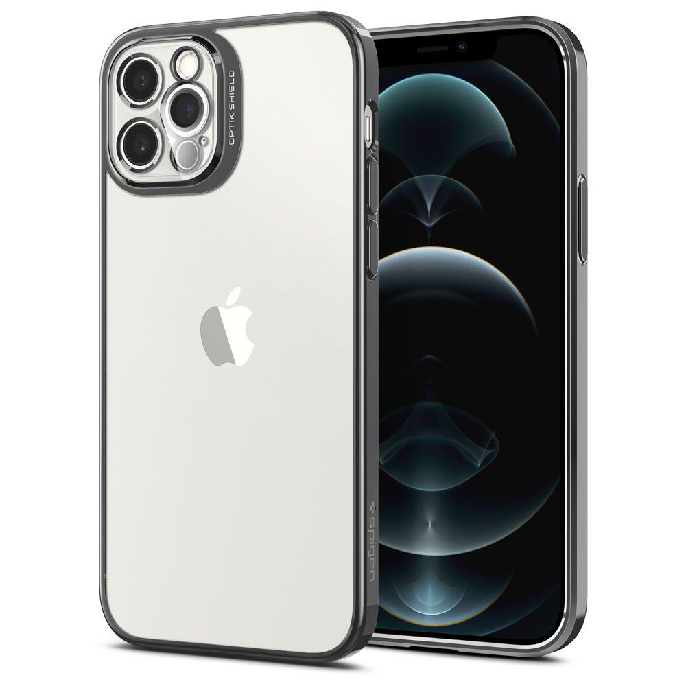 Чохол бампер Spigen Optik Crystal для Apple iPhone 12 Pro - Chrome Gray