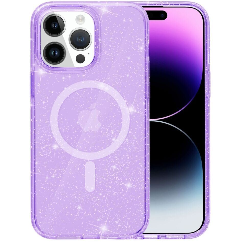 Чохол MaiKai Glitter Case with Magsafe для iPhone 14 Pro Max (Purple)