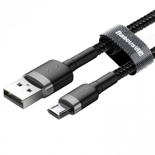 Кабель Baseus Cafule Cable USB For MicroUSB 2.4A 1M Gray (CALKLF-BG1)