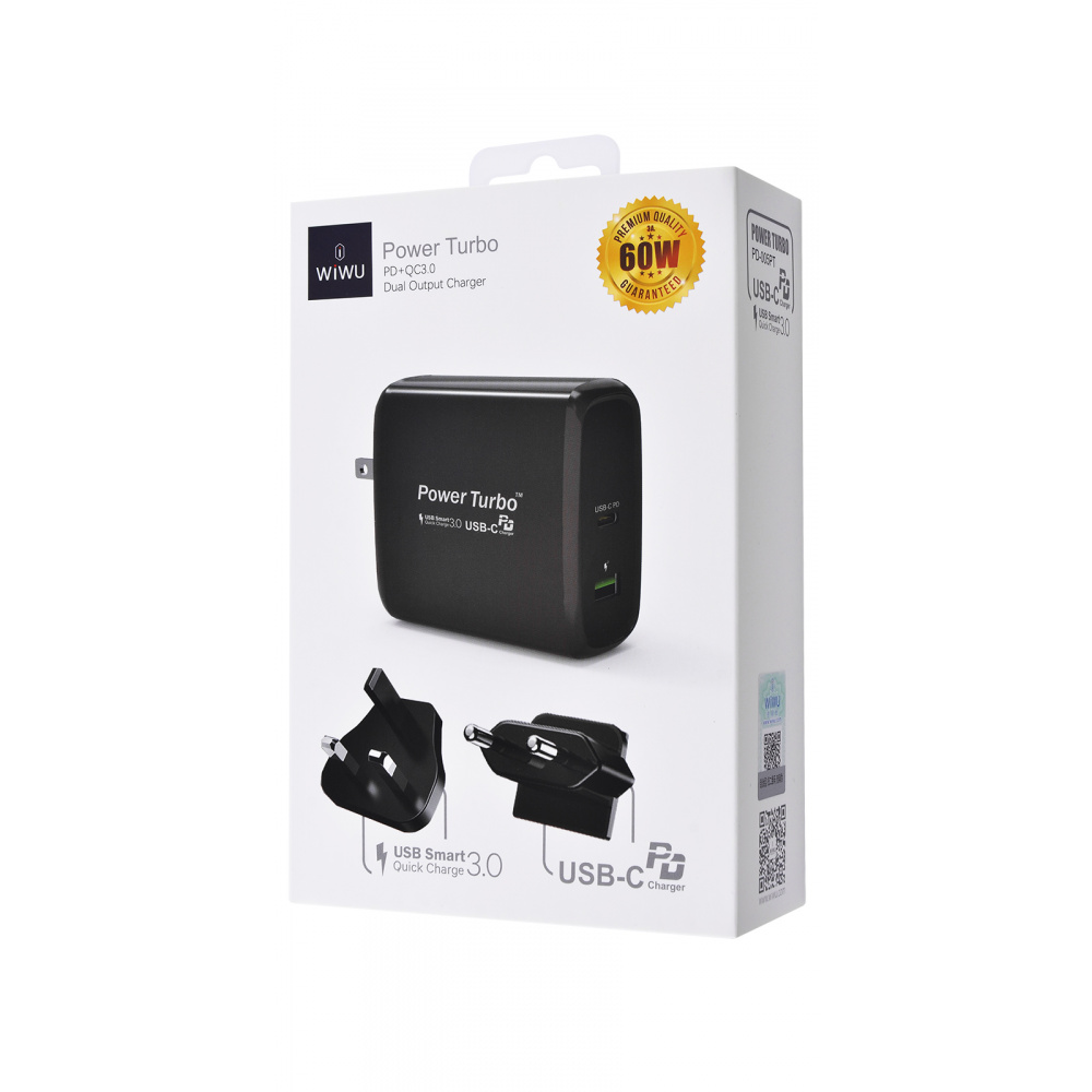 МЗП WIWU PD-005PT PD+QC 60W Power Turbo (black)