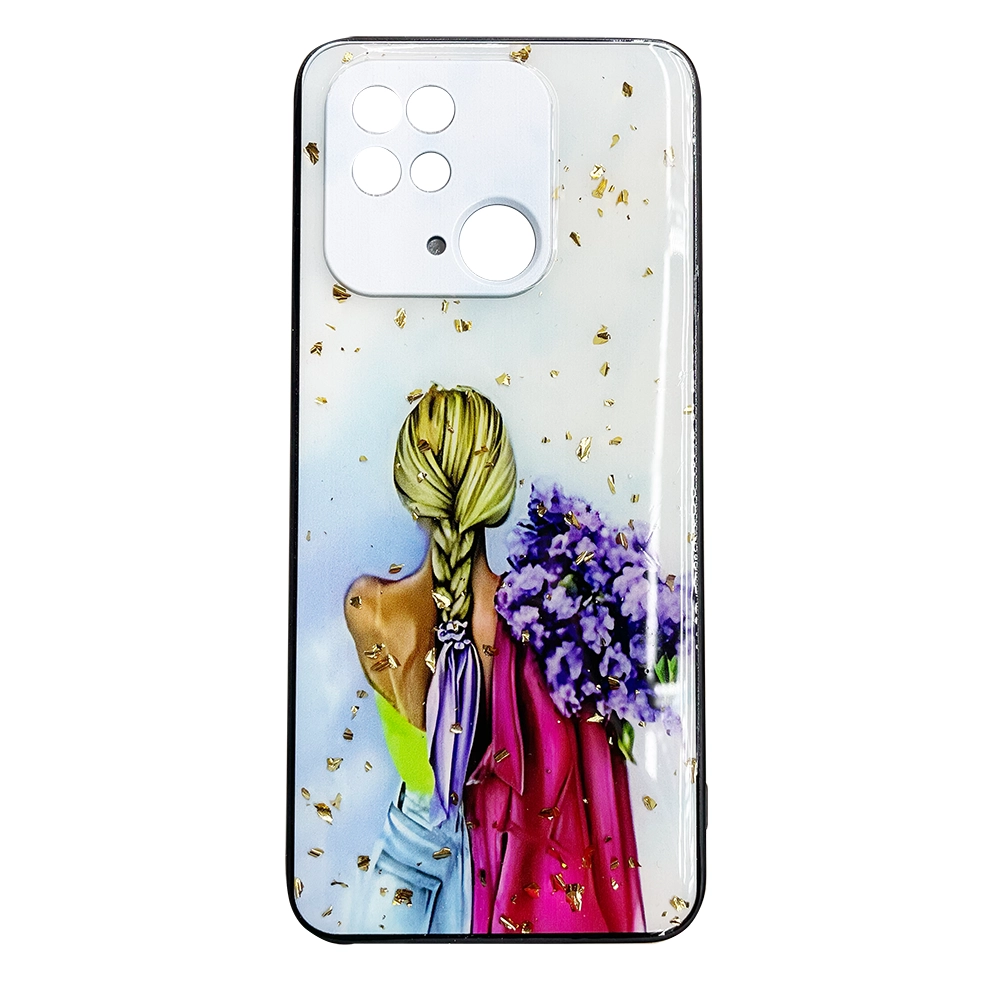 Чохол MaiKai Art Case Xiaomi Redmi 10C (дівчина та квіти)