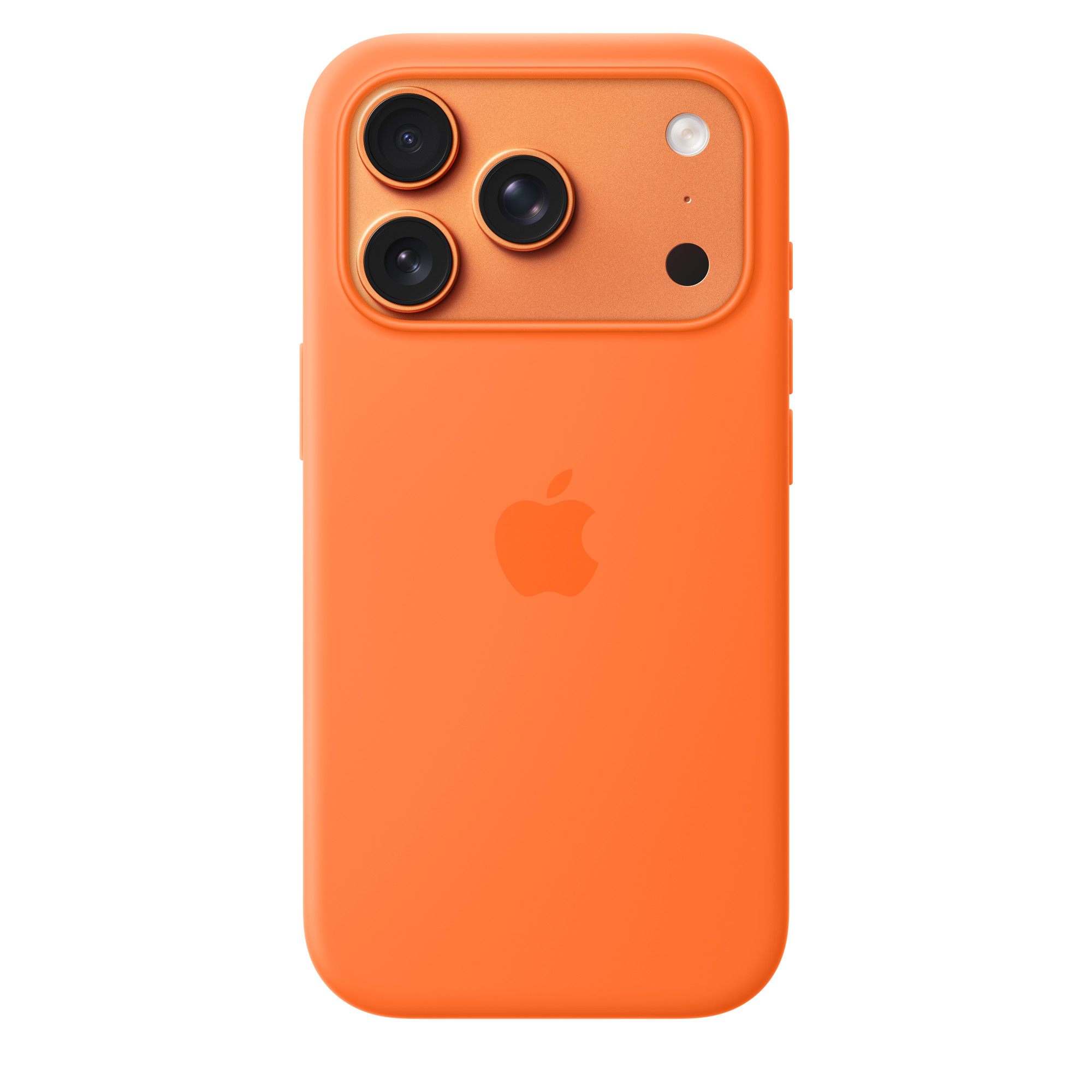 Чохол Silicone Case with Button, Animation & MagSafe iPhone 17, Orange (OEM)