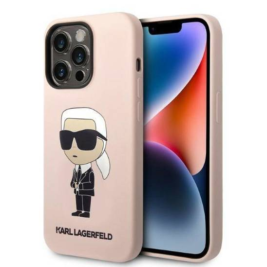 Чохол Karl Lagerfeld Magsafe Silicone NFT Ikonik Hard Case for iPhone 14 Pro Pink