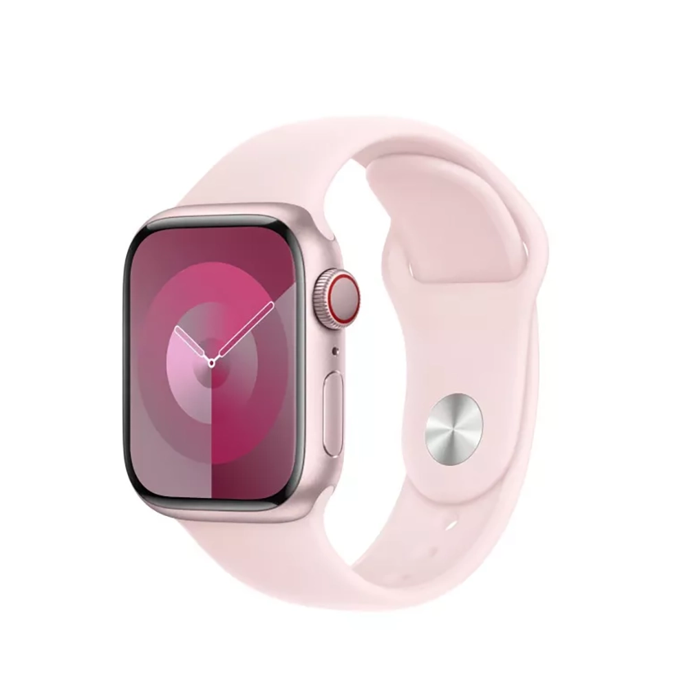 Силіконовий Ремінець для Apple Watch Sport Band 38/40mm (S/M & M/L) - (Рожевий / Light Pink)