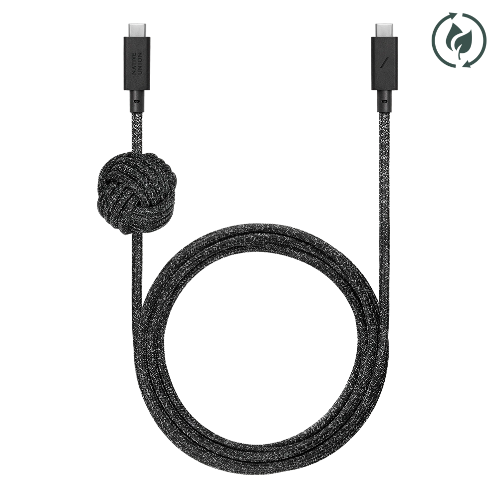 Кабель Native Union Anchor Cable USB-C to USB-C Pro 240W Cosmos Black (3 m) (ACABLE-C-COS-NP)