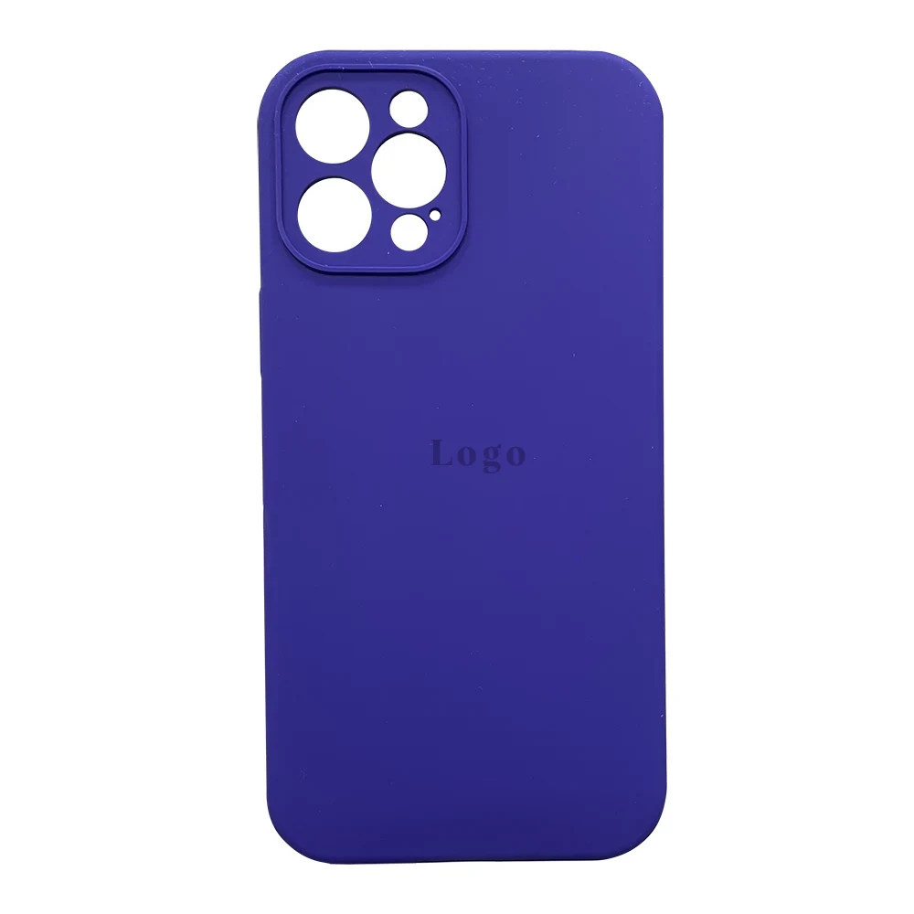 Чохол Silicone Case for iPhone 12 Pro Max (With Camera Lens Protection) - Violet