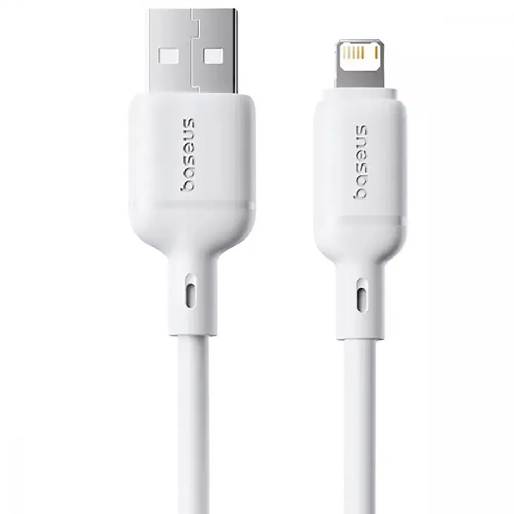 Кабель Baseus Silky Series Fast Charging Lightning 2.4A (1m) (білий)