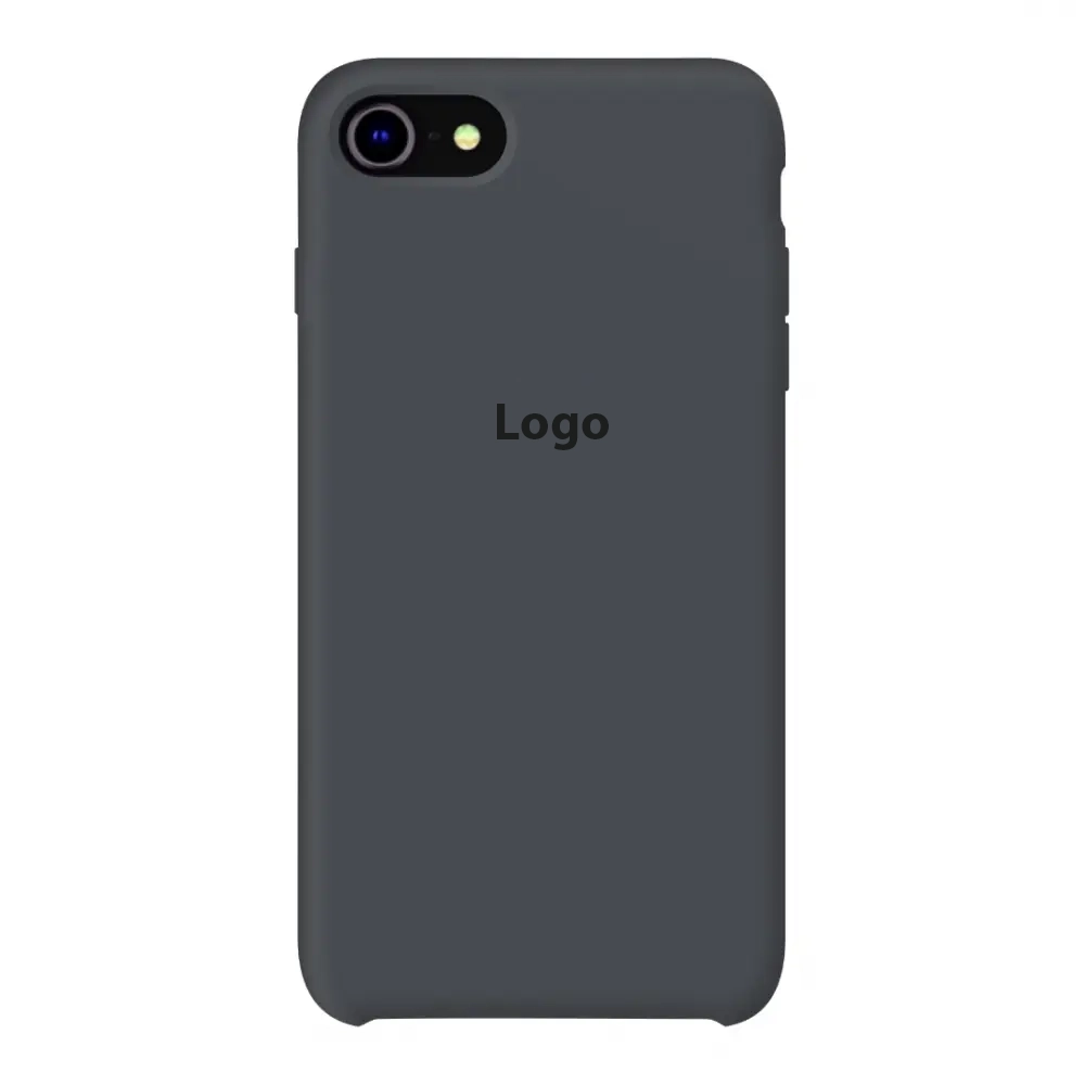 Чохол Silicone Case Full Protective (AA) для Apple iPhone 7 / 8 / SE (2020) (Сирій/Charcoal Grey)