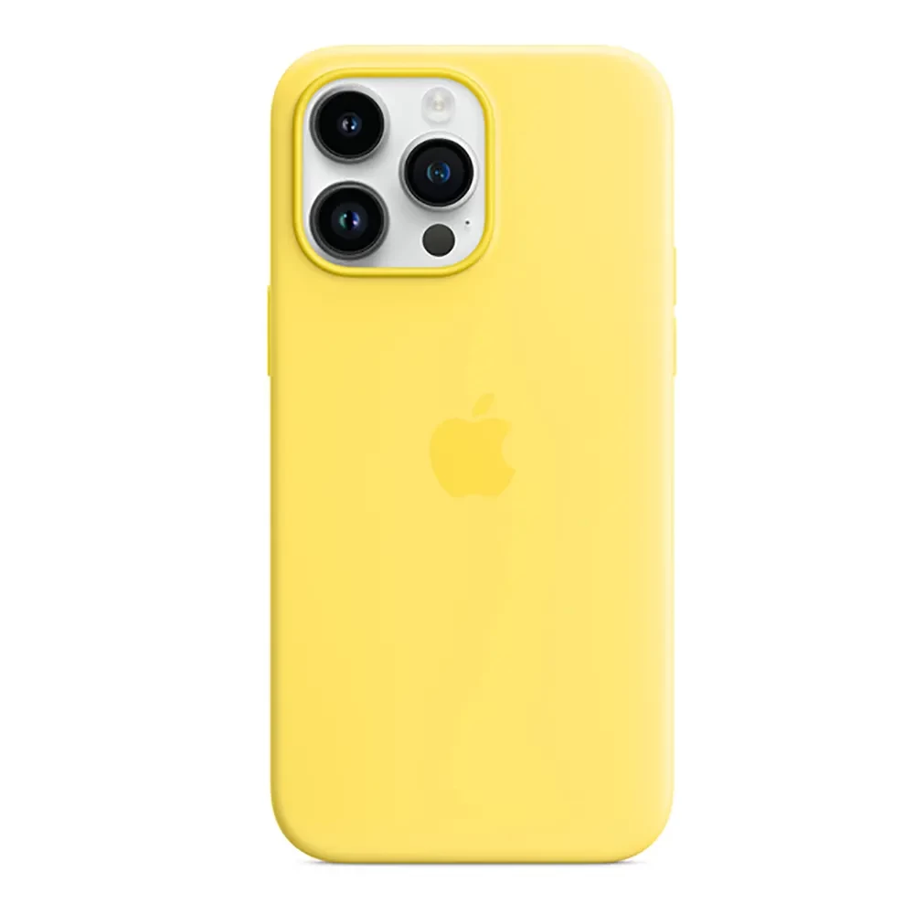 Чохол Silicone Case with MagSafe для iPhone 14 Canary Yellow (OEM)