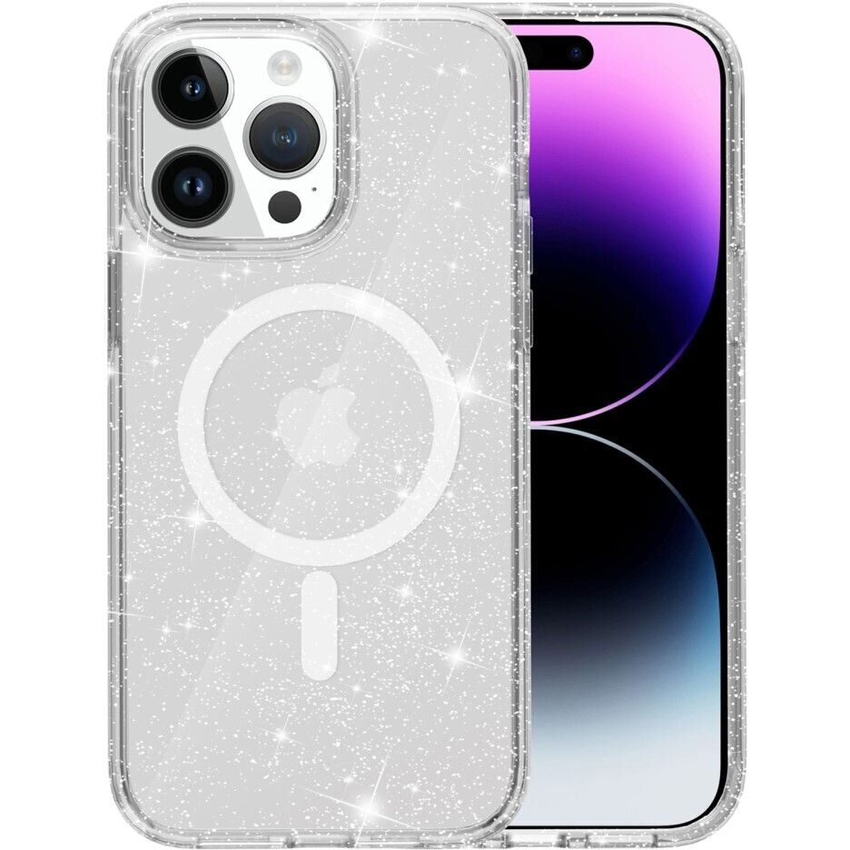 Чохол MaiKai Glitter Case with Magsafe для iPhone 15 Pro Max (White)