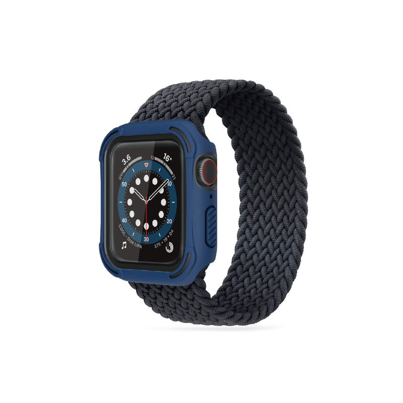 Чохол Amazing Thing Impact Shield Pro Tempered Glass + Bump Prote для Apple Watch 44mm - Blue