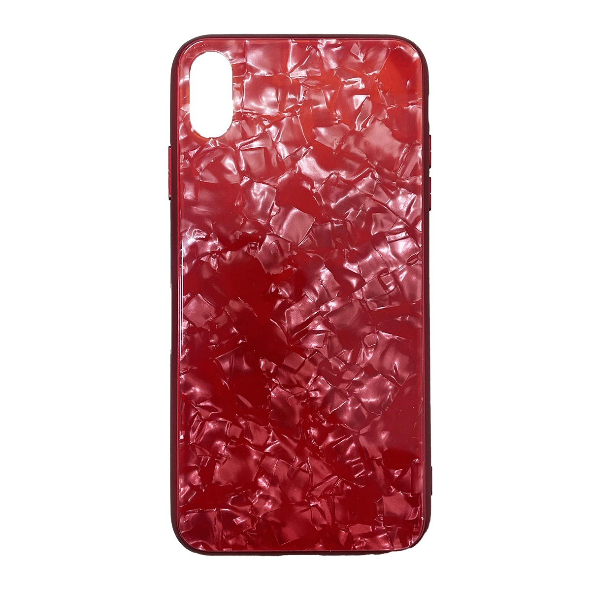 Чохол TPU+Glass Чохол Shell з круглою підставкою для iPhone Xs Max (red)