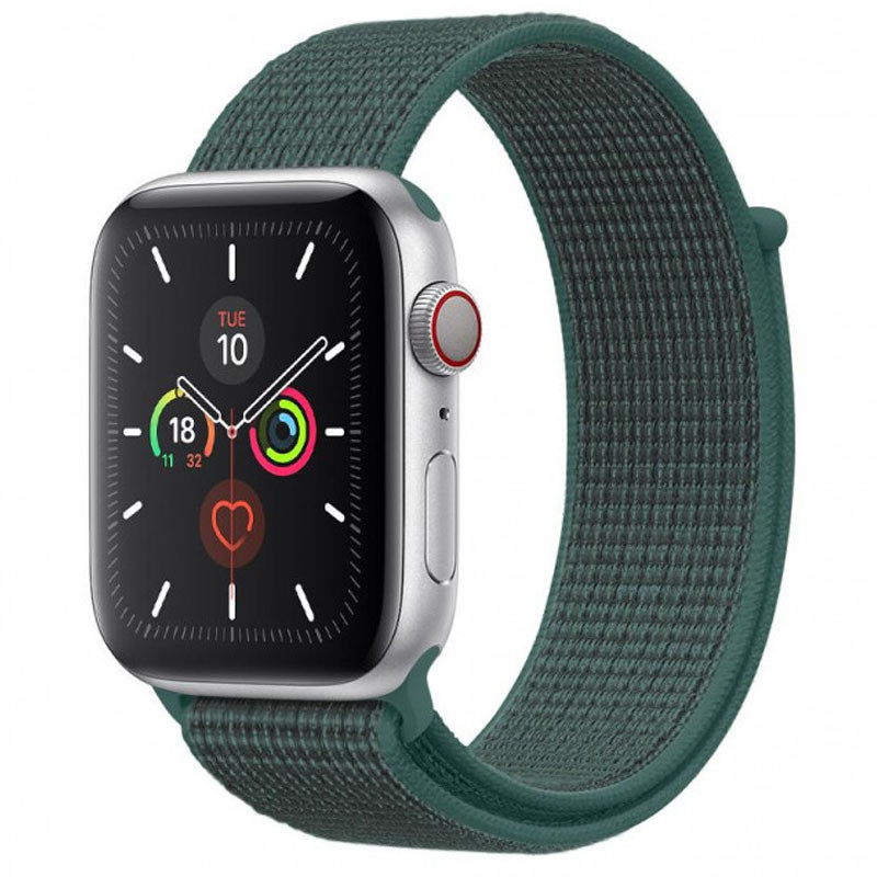 Ремінець Nylon для Apple Watch 42mm/44mm Зелений/Pine Green