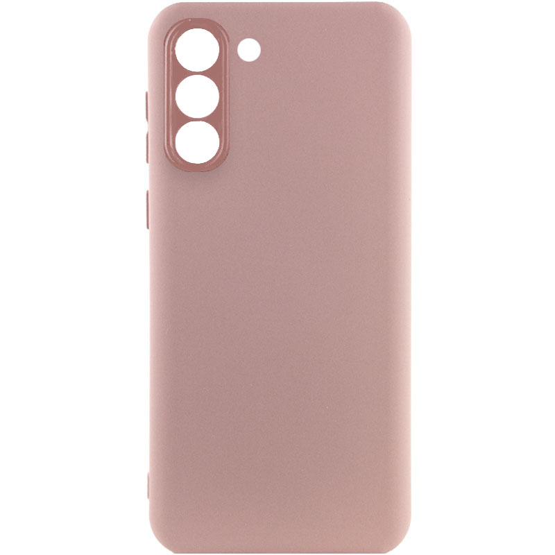 Чохол Silicone Cover Lakshmi Full Camera (AAA) для Samsung S21 FE (Рожевий/Pink Sand)