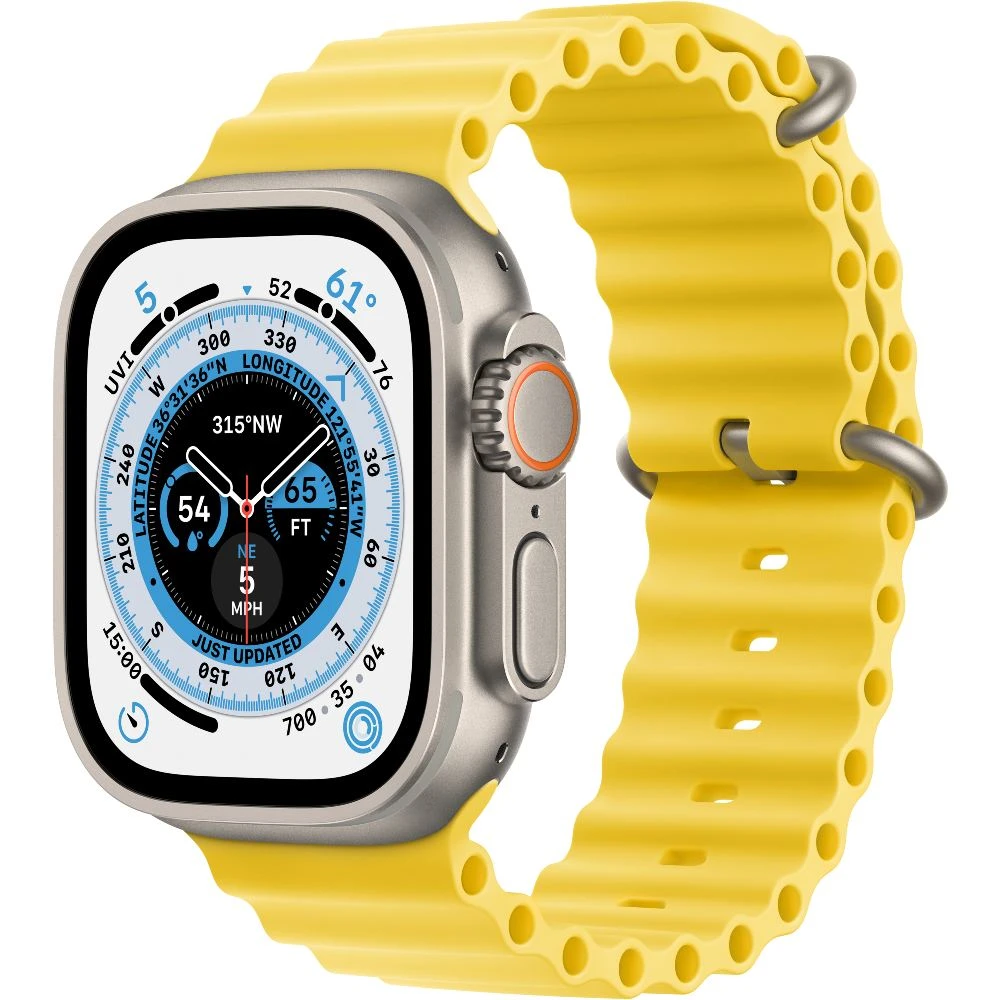 Смарт годинник Apple Watch Ultra GPS+Cellular, 49mm Titanium Case with Yellow Ocean Band
