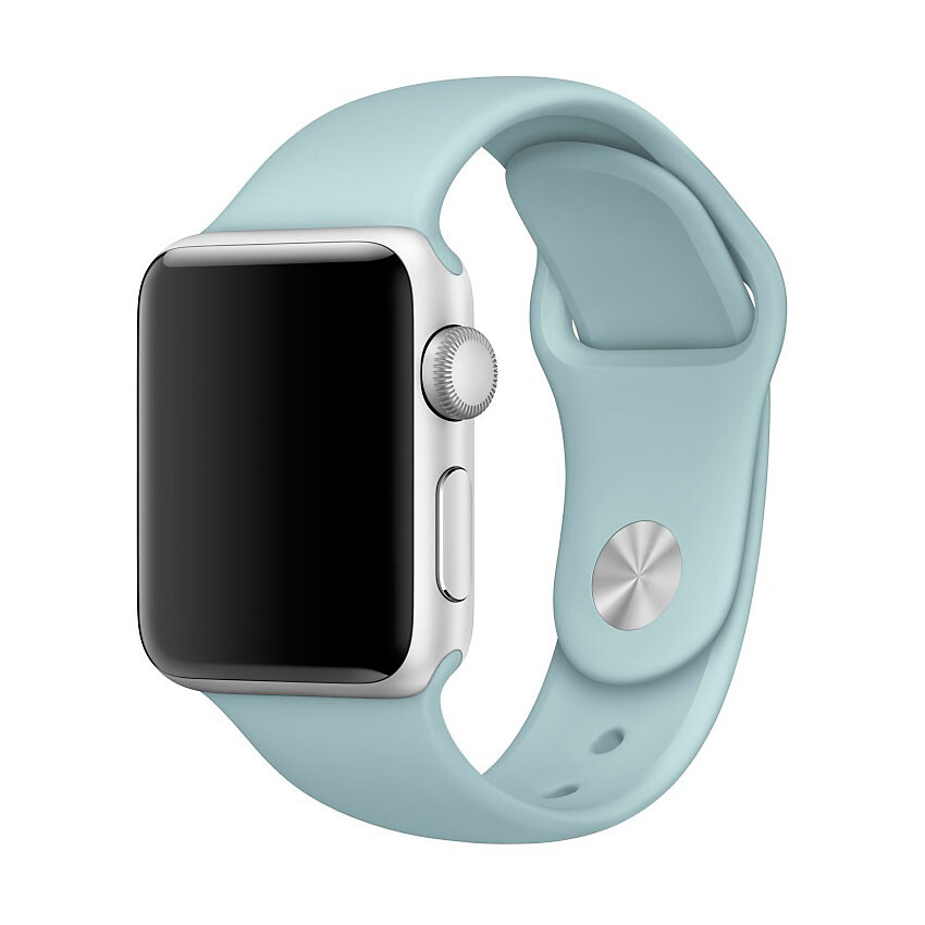 Силіконовий Ремінець для Apple Watch Sport Band 38/40mm (S/M&M/L) - (Бірюзовий/Turquoise)