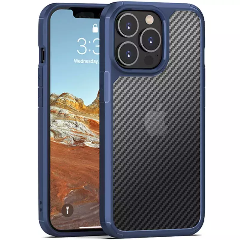 Чохол TPU+PC Matte Carbon для Apple iPhone 13 Pro Max (6.1