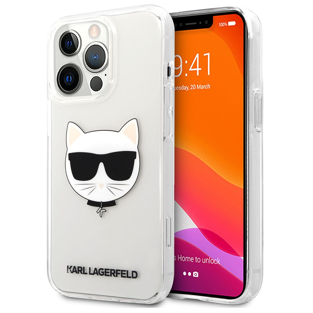Чохол Karl Lagerfeld PC/TPU Choupette Head Case For iPhone 13 Pro White