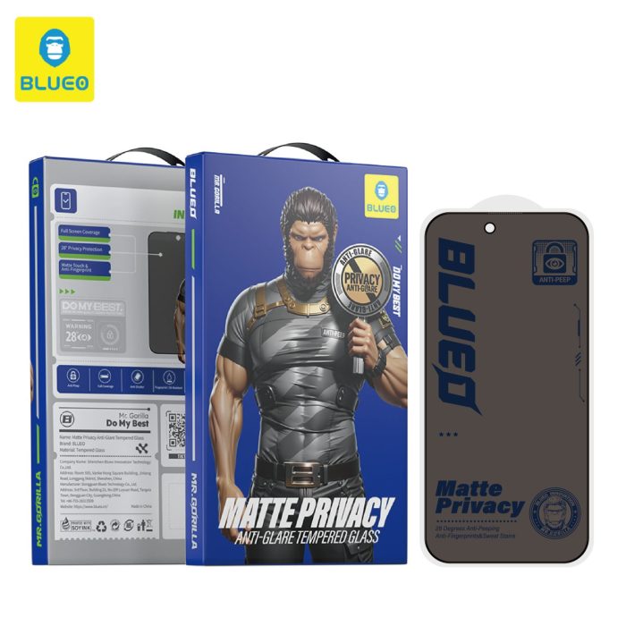Захисне скло Blueo Anti-Peep Matte для iPhone 17 Air (Black)