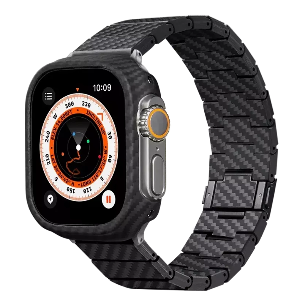 Ремінець Pitaka Carbon Fiber Watch Band Modern Black/Grey for Apple Watch 49/45/44mm (AWB2307)