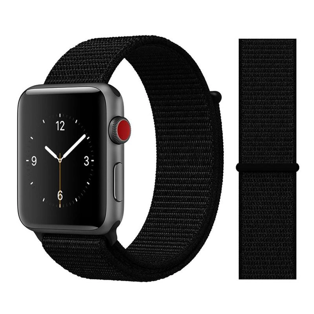 Ремінець нейлоновий Sport Loop Watch 38 | 40 мм (Reflector black)