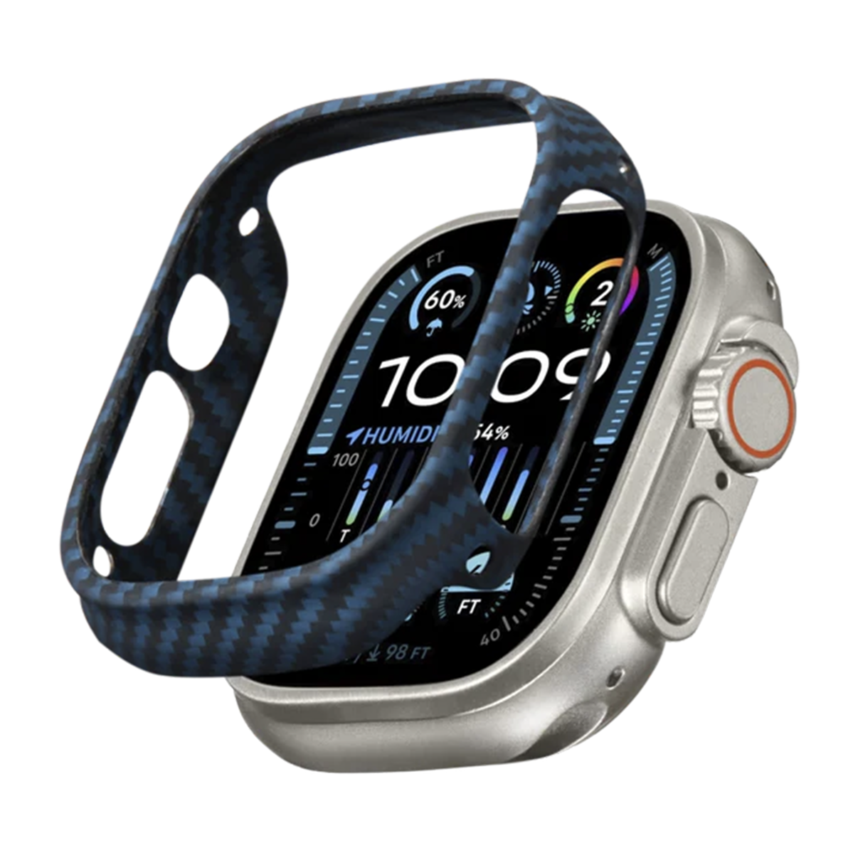 Чохол Pitaka Air Case Black/Blue for Apple Watch Ultra 2/Ultra 49mm (KW2302A)