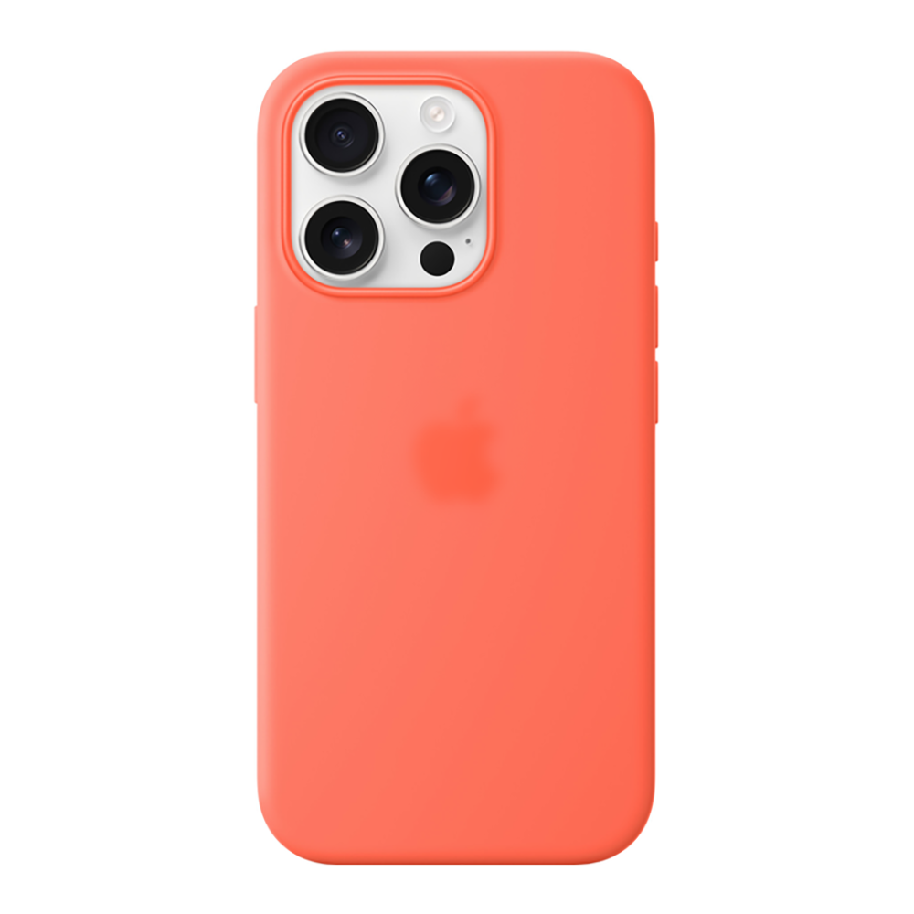 Чохол Silicone Case with Button, Animation & MagSafe iPhone 16 Pro, Tangerine (OEM)
