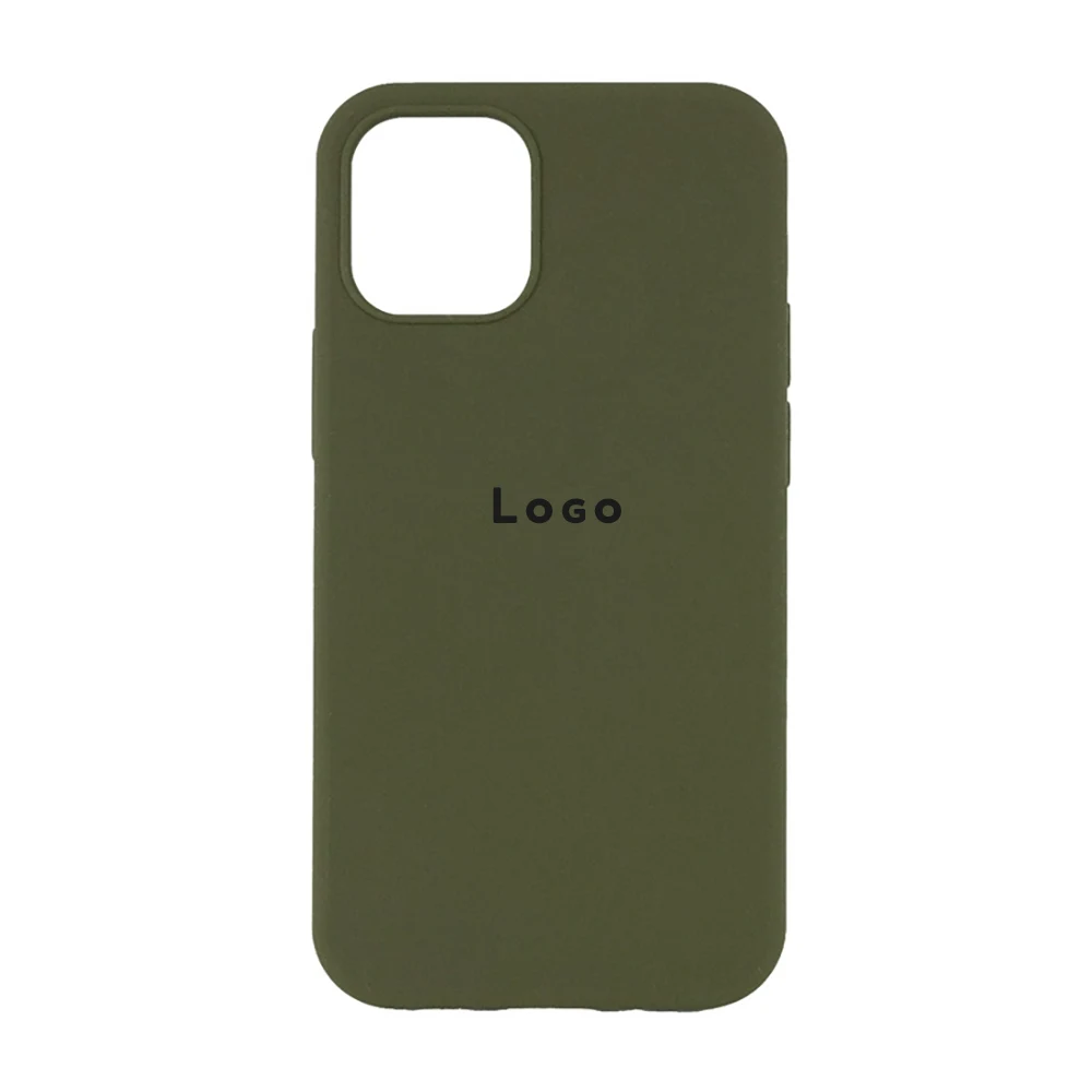 Чохол Silicone Case Full Protective (AA) iPhone 14 (Зелений/Dark Olive)