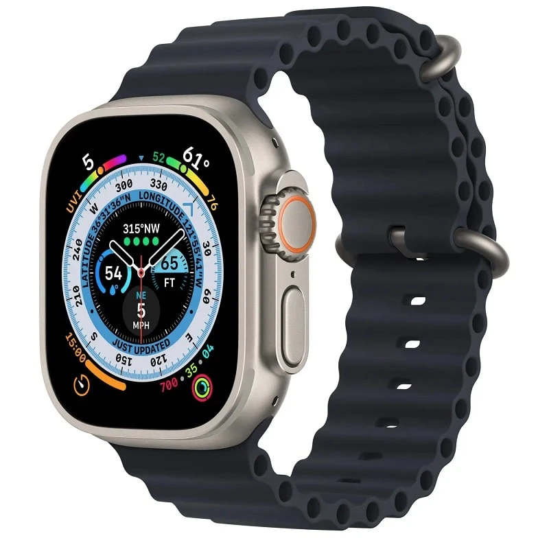 Смарт годинник Apple Watch Ultra GPS+Cellular, 49mm Titanium Case with Midnight Ocean Band