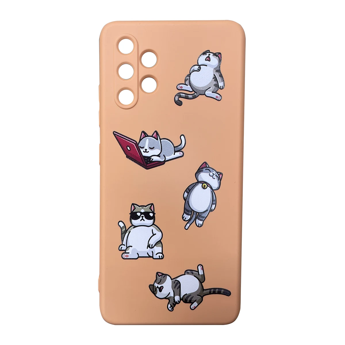 Чохол MiaMi Cartoon for Samsung A325 (A32-2021) Orange Lazy Cat