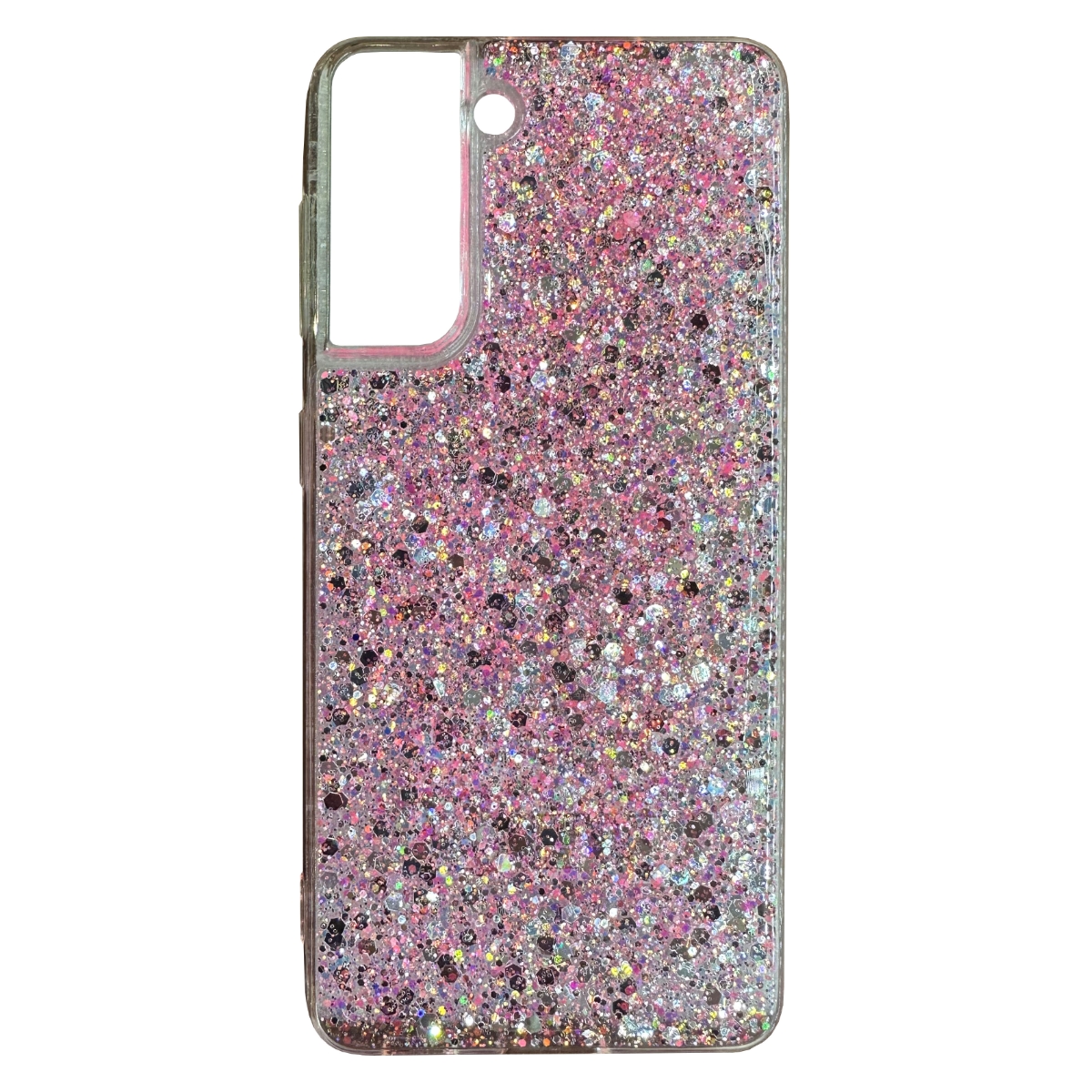 Чохол MaiKai Glitter для Samsung S21 5G (рожевий)
