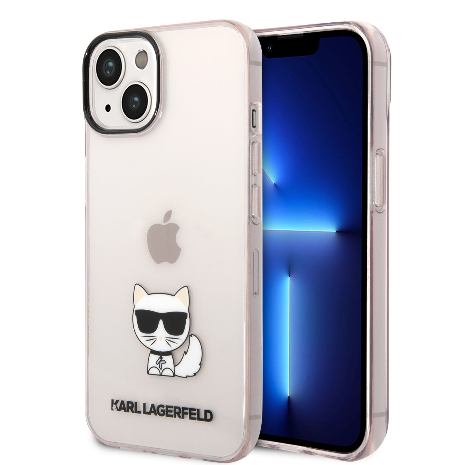 Чохол Karl Lagerfeld IML Transparent Choupette Body Hard Case for iPhone 14 Pink