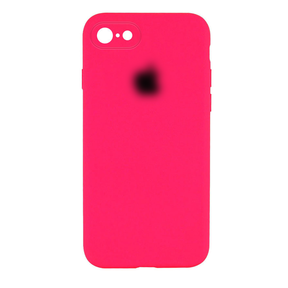 Чохол Silicone Case Square Full Camera Protective (AA) для Apple iPhone 7 / 8 / SE (Barbie Pink)