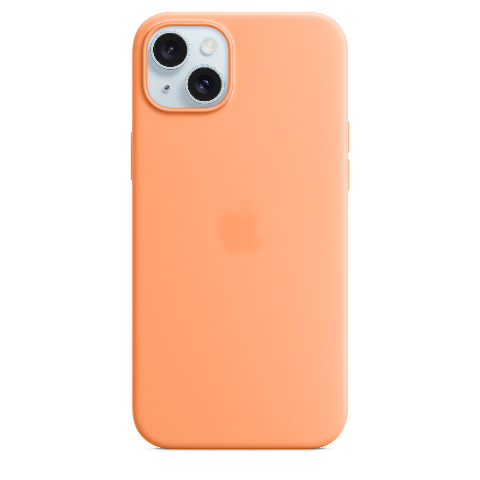 Чохол Silicone Case (AAA) full with MagSafe and Animation для iPhone 15 Plus (Orange Sorbet)