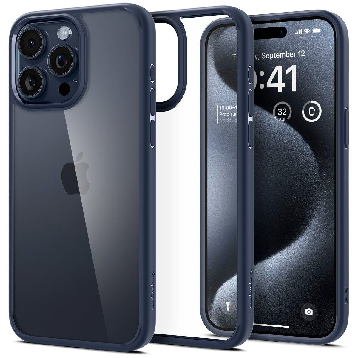 Чохол Spigen для iPhone 15 Pro Max, Ultra Hybrid, Navy Blue