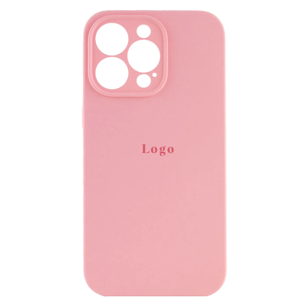 Чохол Silicone Case Full Camera Protective (AA) iPhone 13 Pro Max (Рожевий/Light Pink)