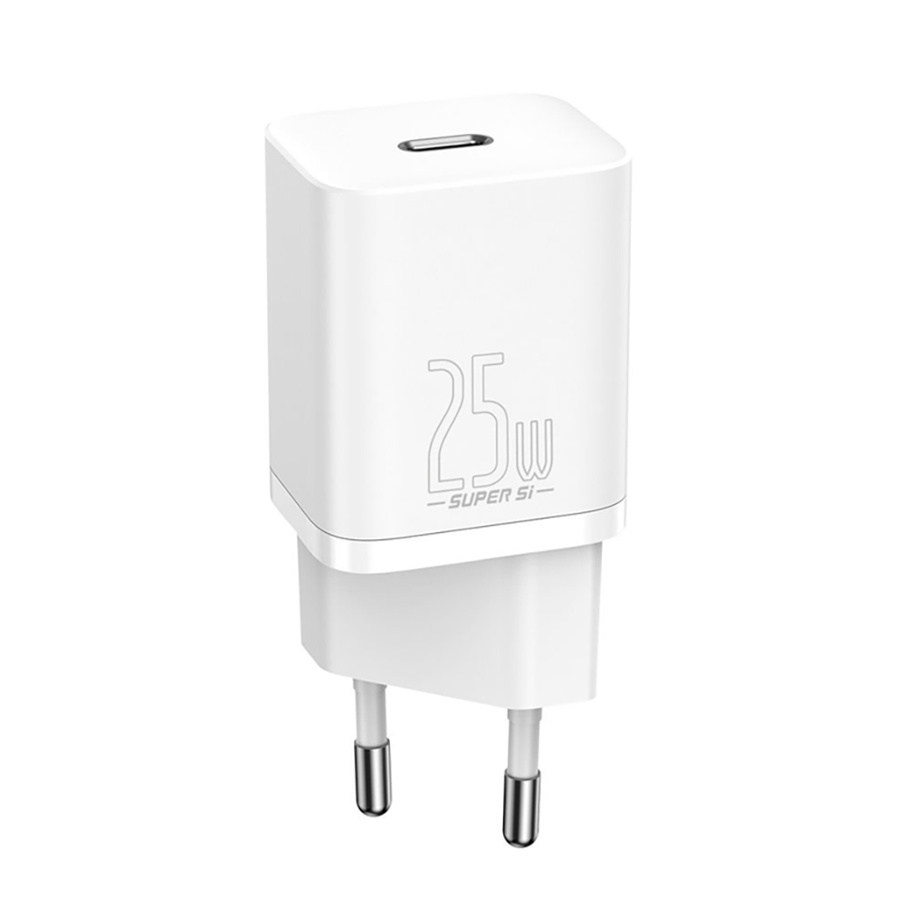 МЗП Baseus GaN5 Fast Charger (mini) 1C 25W + Type-C to Type-C (P10110909113) (Moon White)